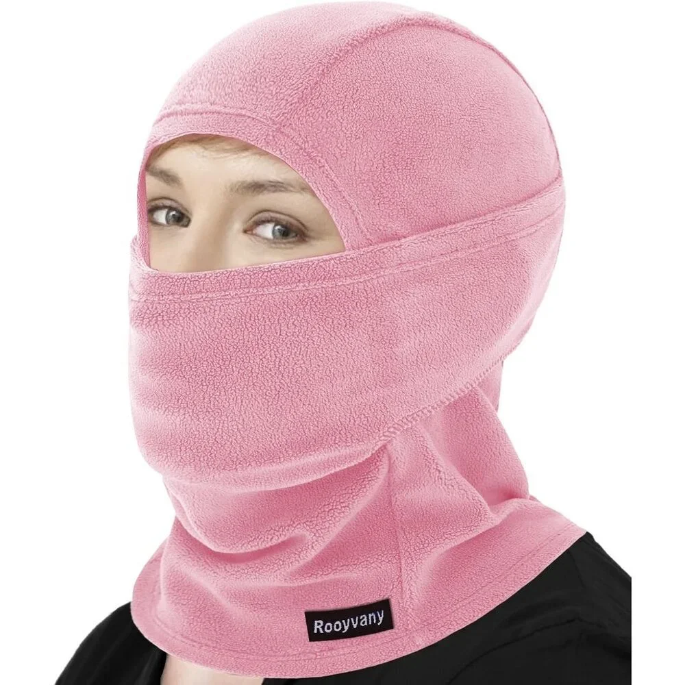 Women's Pink Balaclava Ski Mask Warm Windproof Lightweight Winter Face Mask